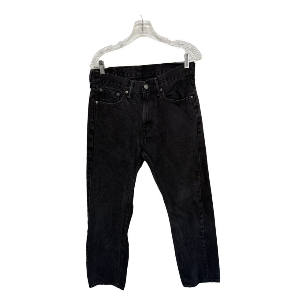 Vintage Y2K Levi's 505 Straight Leg Black Grunge Work Pants Denim Jeans 32X32